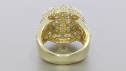 10K YELLOW GOLD 4.25 CARAT MENS REAL DIAMOND ENGAGEMENT WEDDING PINKY RING BAND