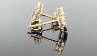 10K YELLOW GOLD .60 CARAT REAL DIAMOND 9MM WOMENS HEART HOOPS EARRINGS HUGGIE STUDS