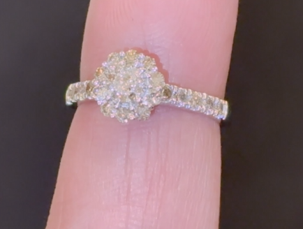 .80 CARAT NATURAL DIAMOND STERLING SILVER ENGAGEMENT BRIDAL WEDDING RING