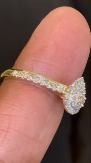 10K YELLOW GOLD .60 CARAT WOMEN NATURAL DIAMOND ENGAGEMENT ANNIVERSARY RING