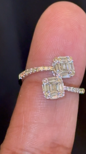 10K SOLID WHITE GOLD .85 CARAT REAL DIAMOND WOMEN BRIDAL WEDDING ENGAGEMENT RING