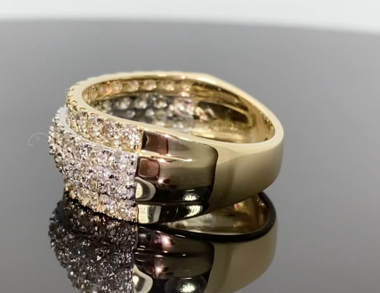 10K YELLOW GOLD 3 CARAT MENS REAL DIAMOND ENGAGEMENT WEDDING PINKY RING BAND