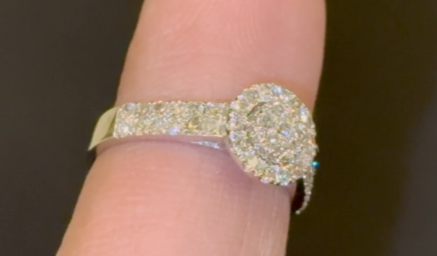 10K SOLID WHITE GOLD .65 CARAT REAL DIAMOND WOMEN BRIDAL WEDDING ENGAGEMENT RING