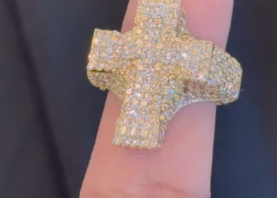 10K SOLID YELLOW GOLD 4 CARAT REAL DIAMOND ENGAGEMENT RING WEDDING PINKY BAND