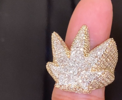 10K SOLID YELLOW GOLD 5.50 CARAT REAL DIAMOND ENGAGEMENT RING WEDDING PINKY BAND