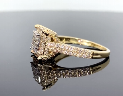 10K YELLOW GOLD 1.50 CARAT WOMEN REAL DIAMOND ENGAGEMENT RING WEDDING BRIDAL RING