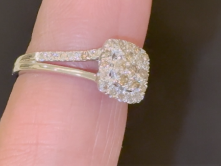 .75 CARAT NATURAL DIAMOND STERLING SILVER ENGAGEMENT BRIDAL WEDDING RING