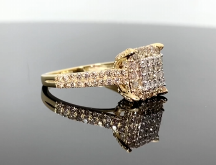 10K YELLOW GOLD 1.50 CARAT WOMEN REAL DIAMOND ENGAGEMENT RING WEDDING BRIDAL RING