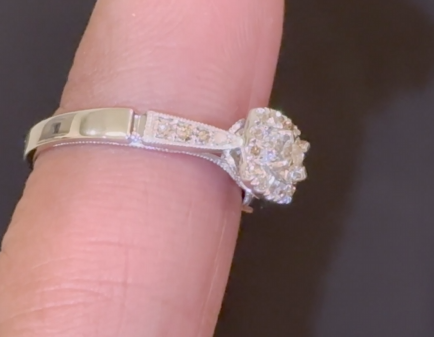 .35 CARAT NATURAL DIAMOND STERLING SILVER ENGAGEMENT BRIDAL WEDDING RING