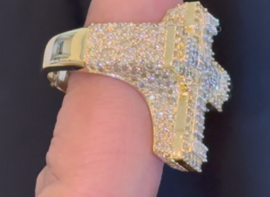 10K SOLID YELLOW GOLD 4 CARAT REAL DIAMOND ENGAGEMENT RING WEDDING PINKY BAND