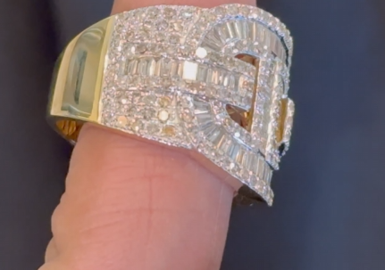 10K SOLID YELLOW GOLD 3.25 CARAT REAL DIAMOND ENGAGEMENT RING WEDDING PINKY BAND