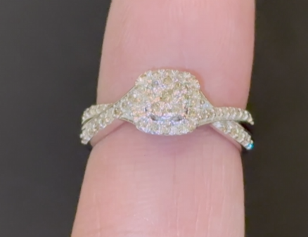 .60 CARAT NATURAL DIAMOND STERLING SILVER ENGAGEMENT BRIDAL WEDDING RING