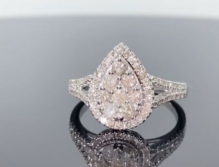 10K WHITE GOLD 1 CARAT WOMEN REAL DIAMOND ENGAGEMENT RING WEDDING RING BRIDAL