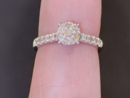 .70 CARAT NATURAL DIAMOND STERLING SILVER ENGAGEMENT BRIDAL WEDDING RING