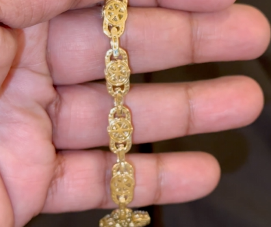 10K YELLOW GOLD 15.50 CARAT REAL DIAMOND 22 INCHES 51.15 GRAMS GOLD CROSS CHAIN NECKLACE