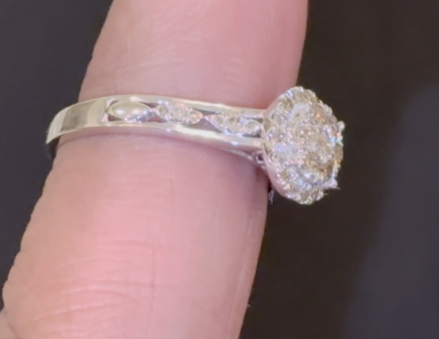 .50 CARAT NATURAL DIAMOND STERLING SILVER ENGAGEMENT BRIDAL WEDDING RING