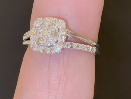 .75 CARAT NATURAL DIAMOND STERLING SILVER ENGAGEMENT BRIDAL WEDDING RING