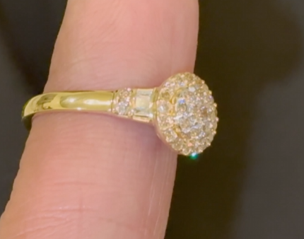 10K YELLOW GOLD .60 CARAT WOMEN REAL DIAMOND ENGAGEMENT RING WEDDING RING BRIDAL