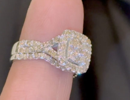 10K WHITE GOLD 1.50 CARAT WOMENS DIAMOND ENGAGEMENT RING WEDDING BAND BRIDAL SET