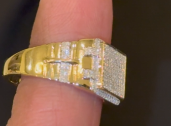 10K YELLOW GOLD .35 CARAT MEN DIAMOND WEDDING BAND BRIDAL ENGAGEMENT RING PINKY
