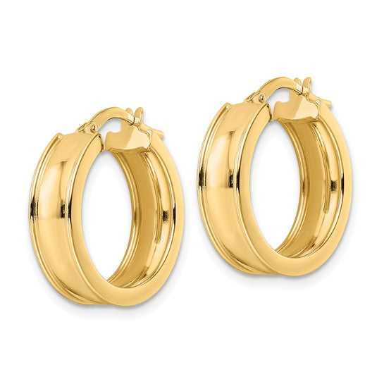 14K Polished Hoop Earrings