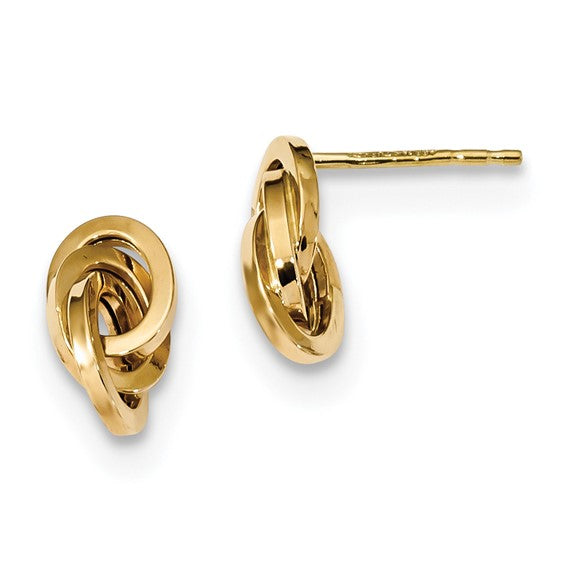 14k Polished Post Dangle Earrings