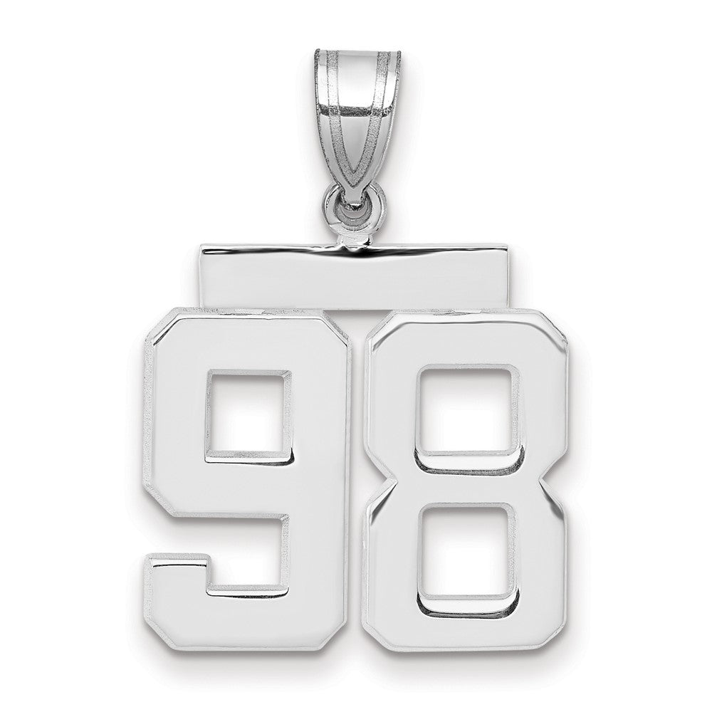 14kw Medium Polished Number 98 Charm