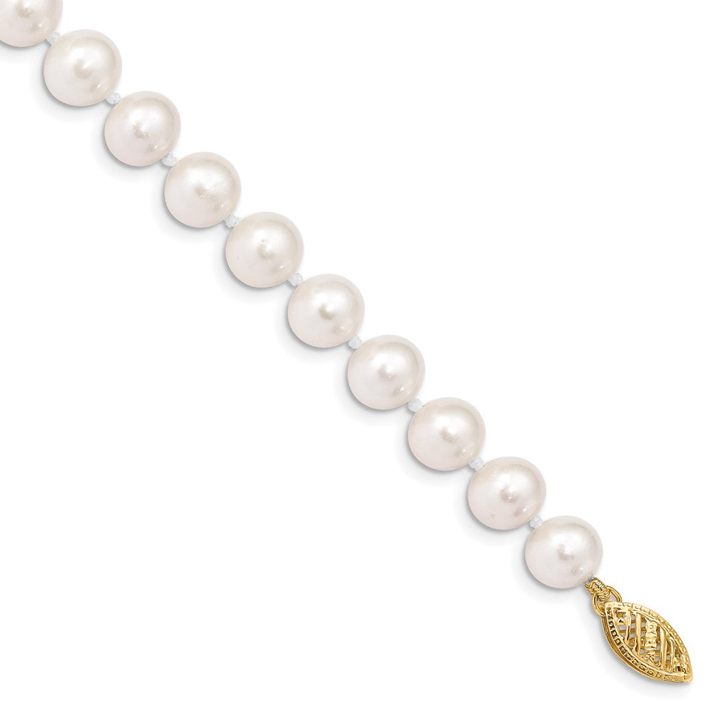 14k 7-8mm White Freshwater Cultured Pearl 8.25in Bracelet
