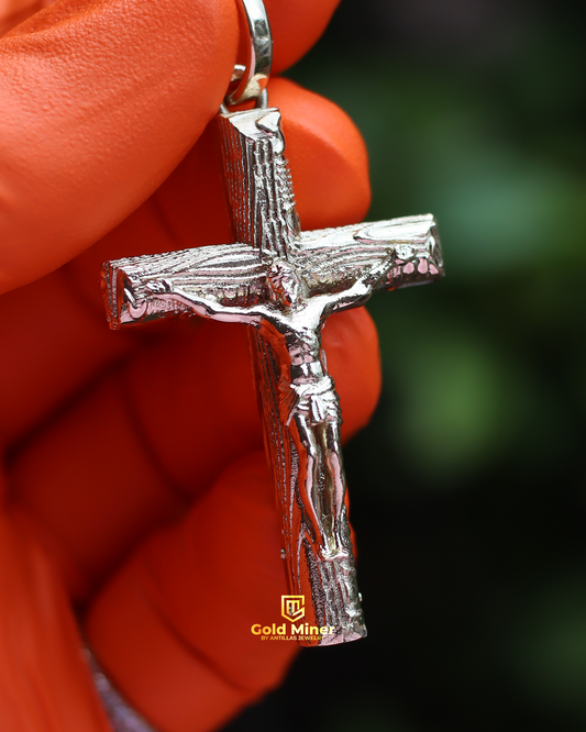 Wood Style Jesus Cross