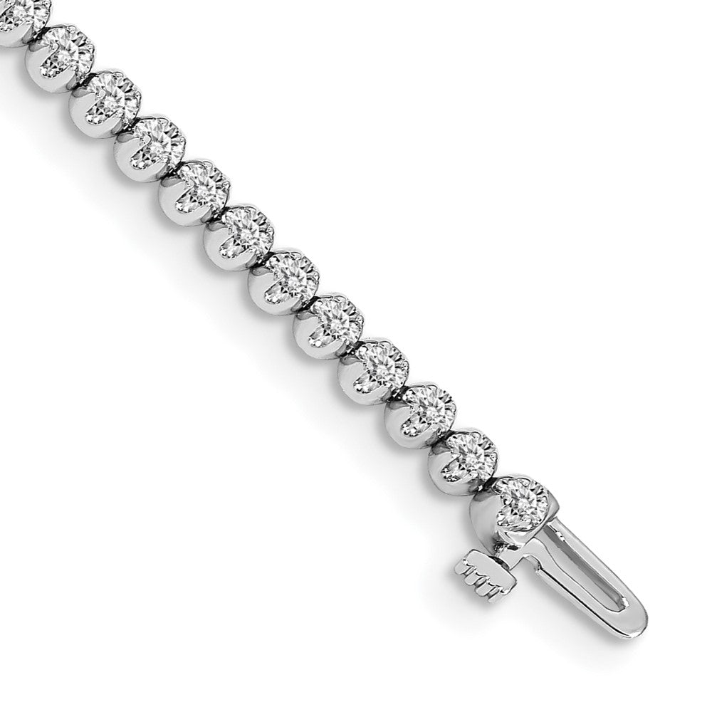14k White Gold AA Diamond Tennis Bracelet