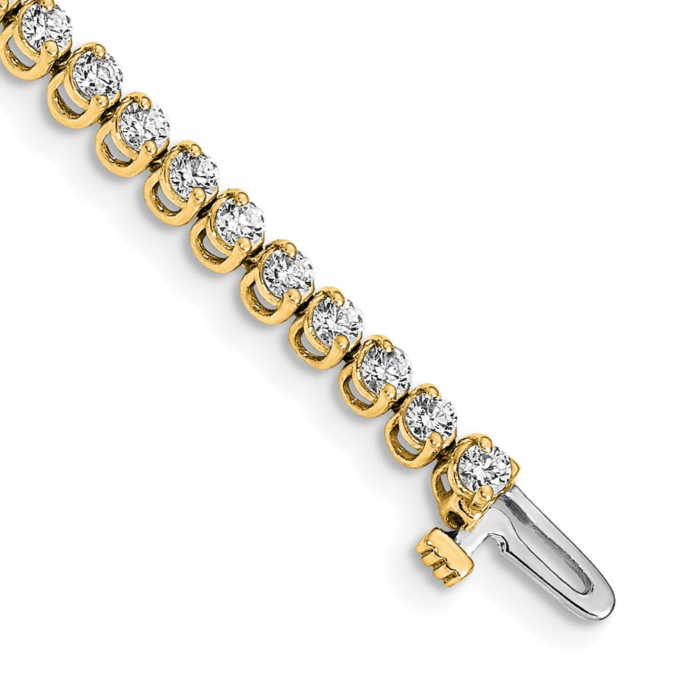 14k 2.3mm Round 2-prong AAA Diamond Bracelet