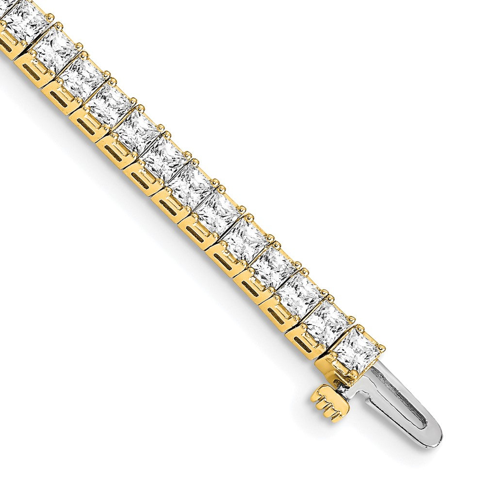 14k 2.5mm Princess 6.6ct AA Diamond Tennis Bracelet