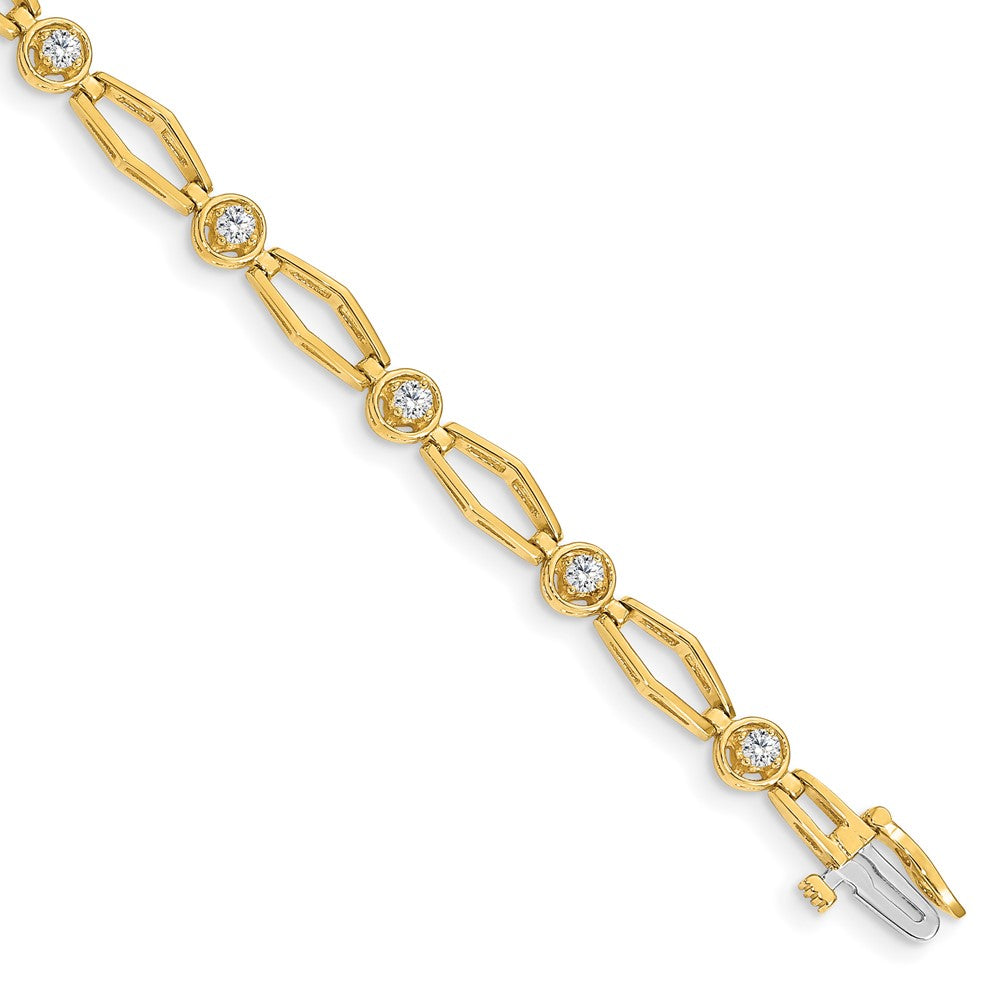 14k AAA Diamond Fancy Bracelet