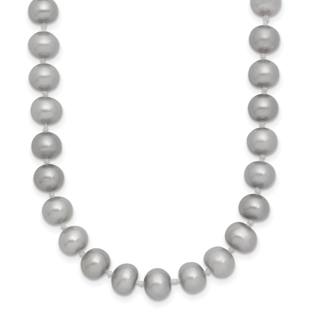 14K 6-7mm Near Round Grey FWC Pearl 18in Necklace