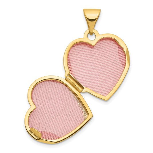 14ky Double Heart Locket
