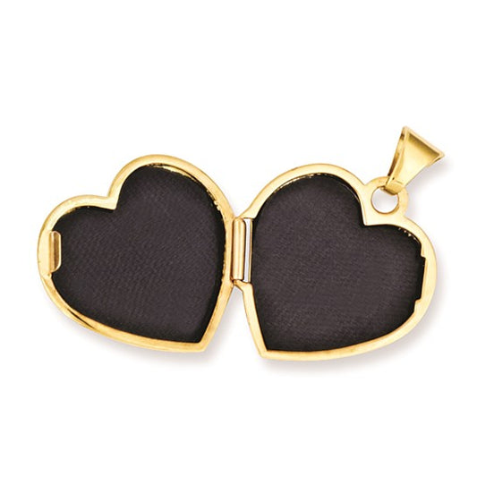 14k Plain 15mm Heart Locket