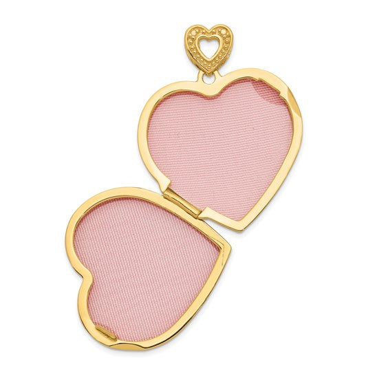14ky 24mm with Diamond Vintage Heart Locket