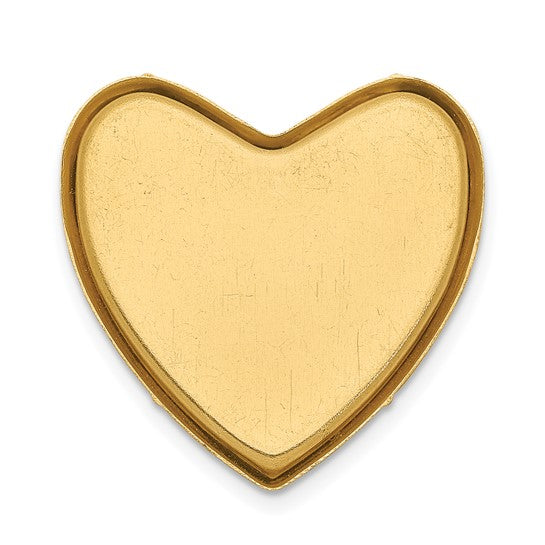 14k 24mm Diamond Star Ash Holder Heart Locket