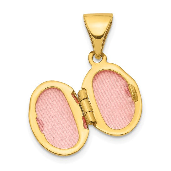 14K 12mm Oval Locket Pendant