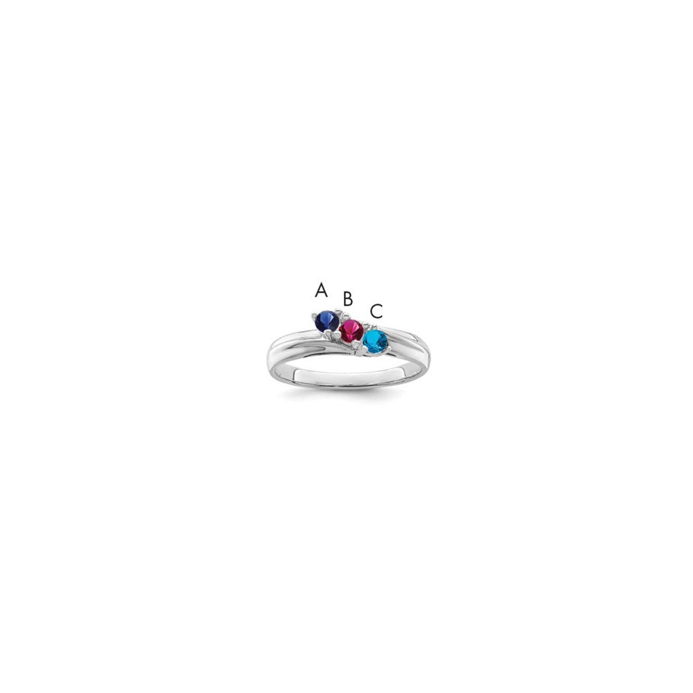 Sterling Silver Rhodium-plated Family Jewelry Mounting