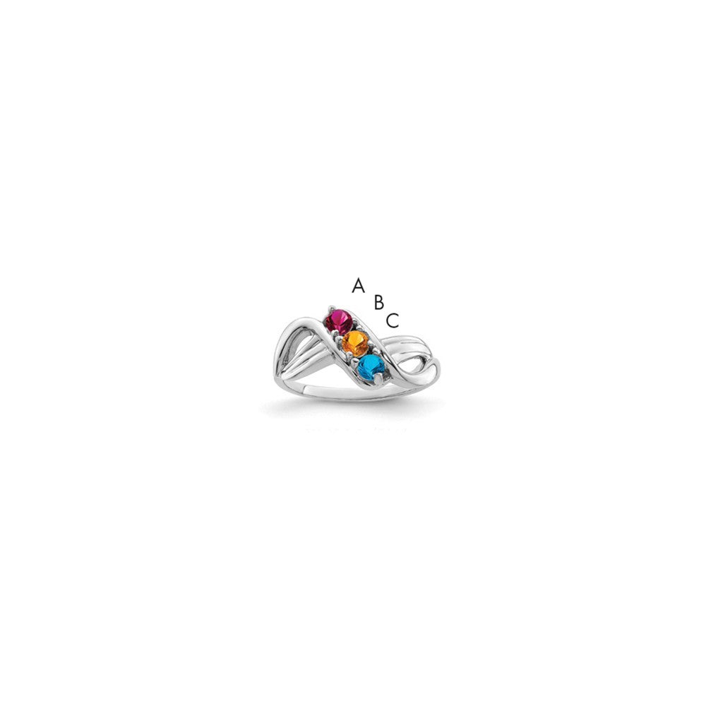 Sterling Silver Rhodium-plated Family Jewelry Mounting