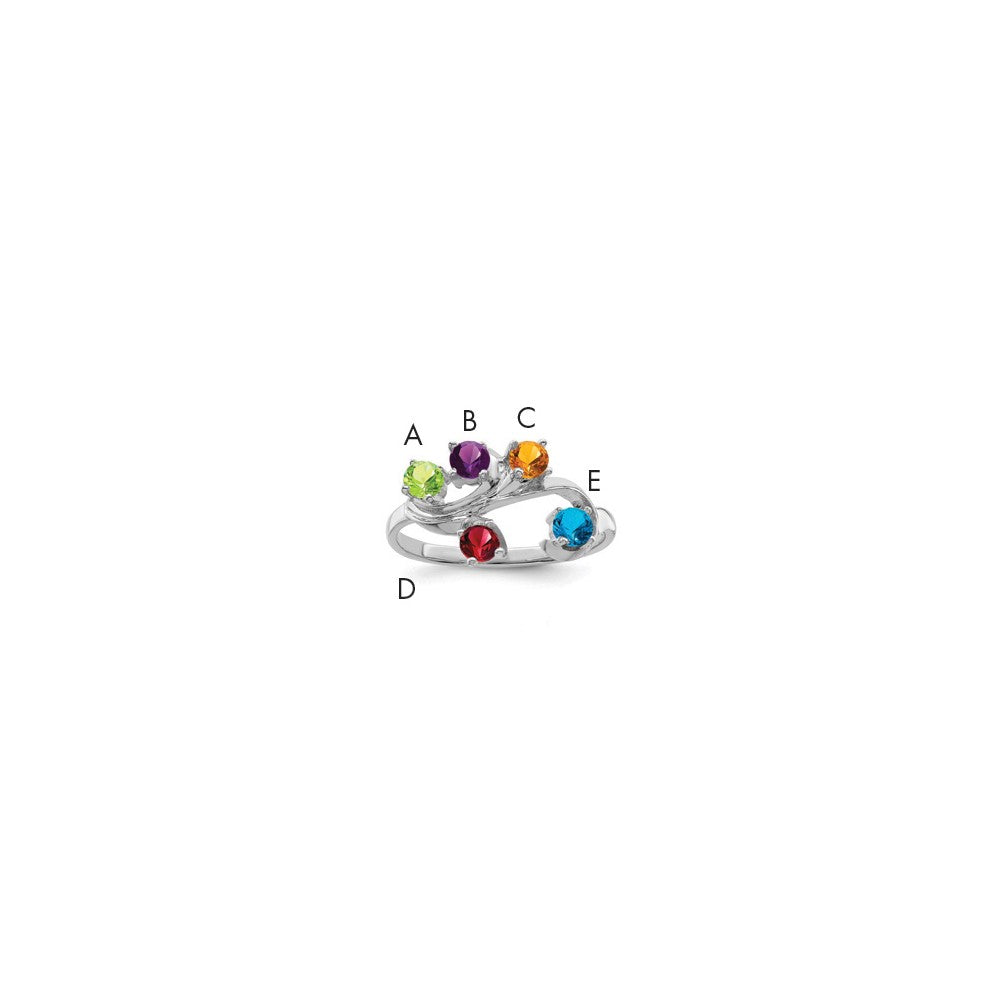 Sterling Silver Rhodium-plated Family Jewelry Mounting