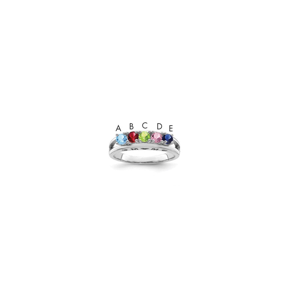 Sterling Silver Rhodium-plated Family Jewelry Mounting