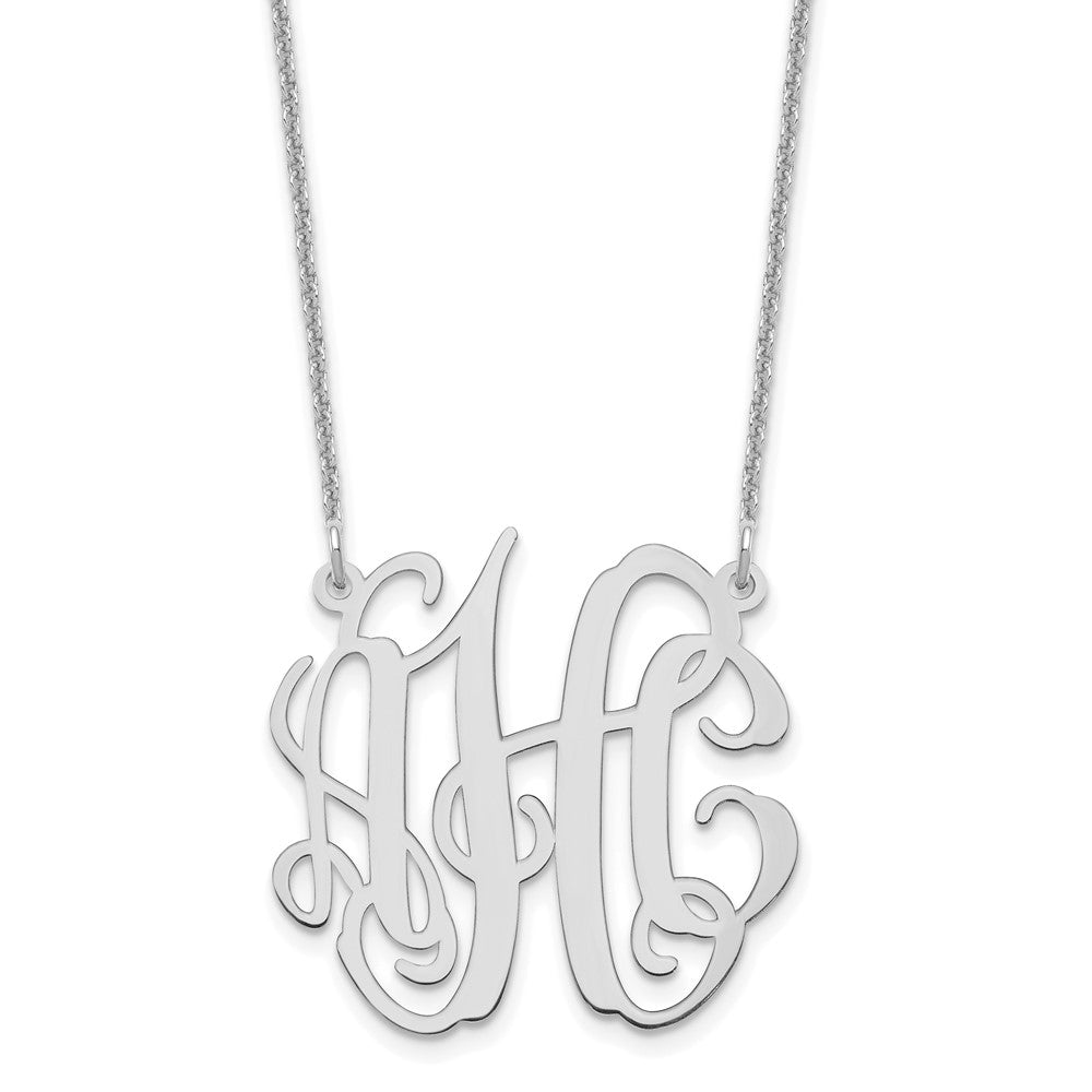 Sterling Silver/Rhodium-plated Small Monogram Necklace
