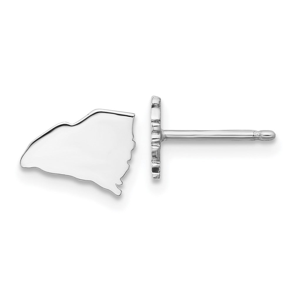 Sterling Silver/ Rhodium-plated South Carolina State Earrings