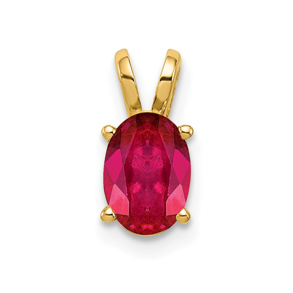 14k 7x5mm Oval Ruby pendant