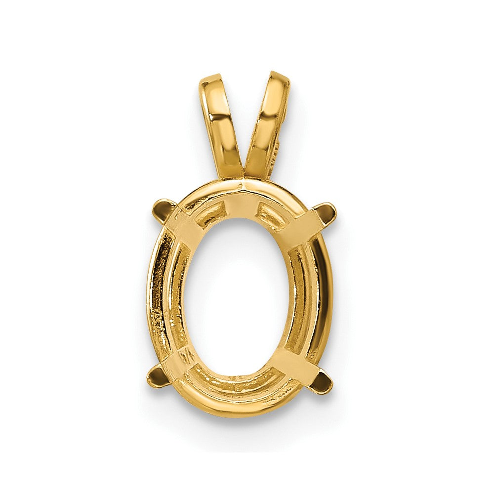 14k 9x7 Oval Pendant Mounting