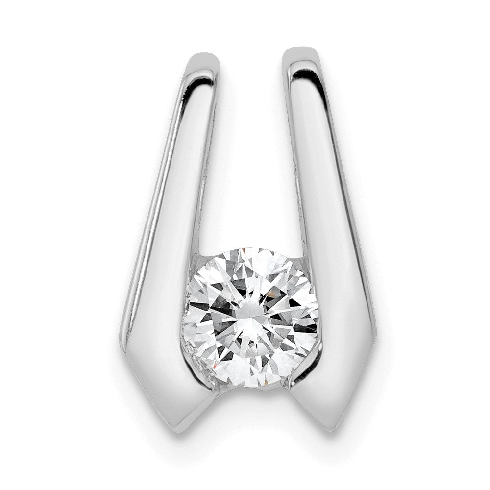 14k White Gold VS 4.5mm Diamond Slide