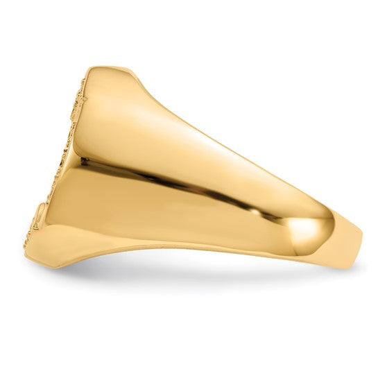 14k A Diamond Men's Horseshoe Ring