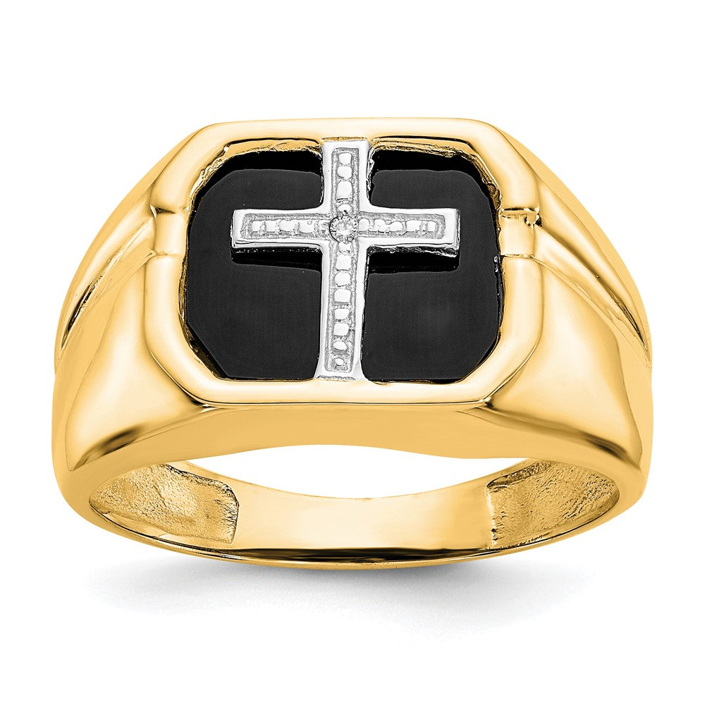14k A Diamond men's ring